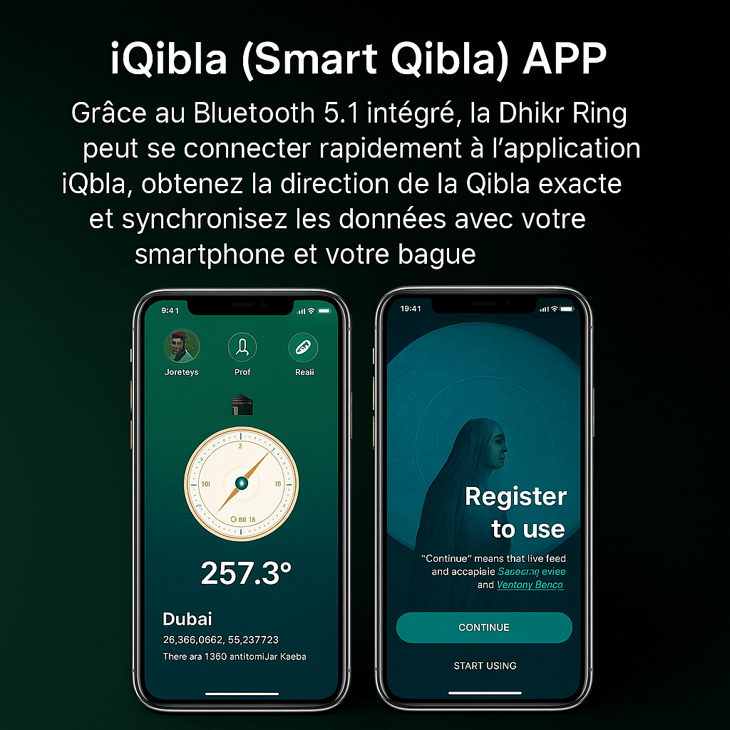 Dhikr Ring – Bague connectée avec appel à la prière & direction Qibla - MeMuslim