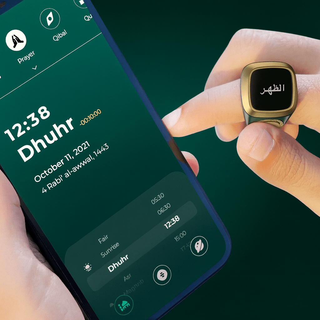 Dhikr Ring – Bague connectée avec appel à la prière & direction Qibla - MeMuslim