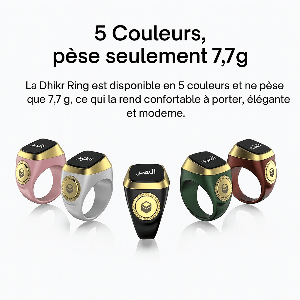Dhikr Ring – Bague connectée avec appel à la prière & direction Qibla - MeMuslim